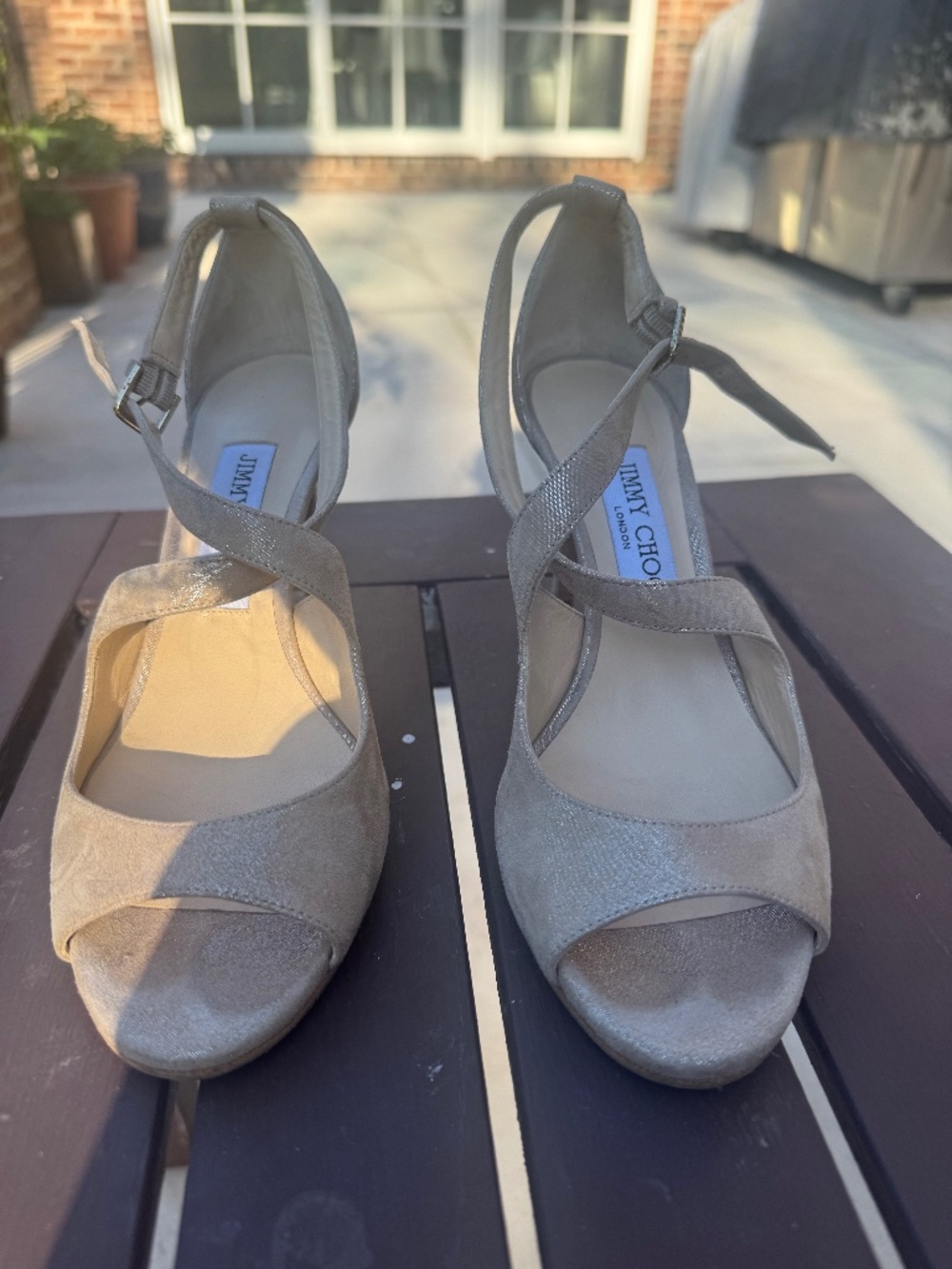 Jimmy Choo nude Emily Heeled sandals